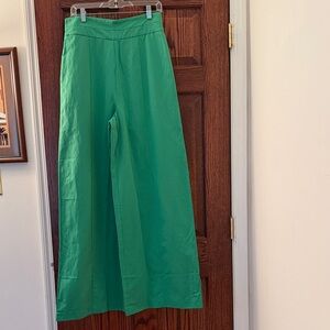 BCBGMaxAzria Green Wide Leg Pants